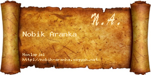Nobik Aranka névjegykártya